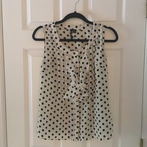 Milano Polka Dot Ruffle Blouse